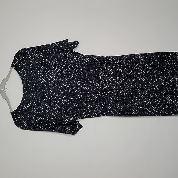 NWT Long Tall Sally LTS size 8 black & white polka dot maxi Dress with pockets - Picture 3 of 11